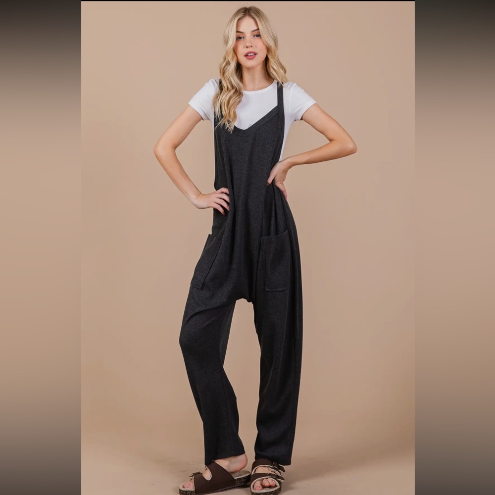 Favorite Boho Yarn dye striped sleeveless casual romper Jumpsuit